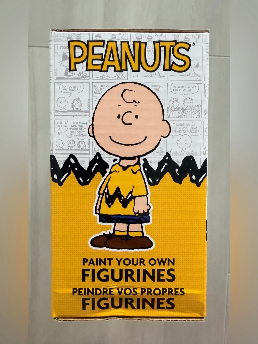Peanuts Paint-Your-Own Figurine Set - White with Yellow & Blue Paints